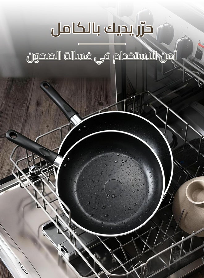 شاربدو طقم أواني طهي غير لاصقة من شاربدو مكون من 18 قطعة، مصنوع من الألومنيوم الصحي غير السام، طقم أدوات مطبخ للطبخ يتضمن مقالي وأواني صلصة وقدر بخار، خالي من حمض البيرفلوروكتانويك (PFOA)، لون رمادي. - Image 3