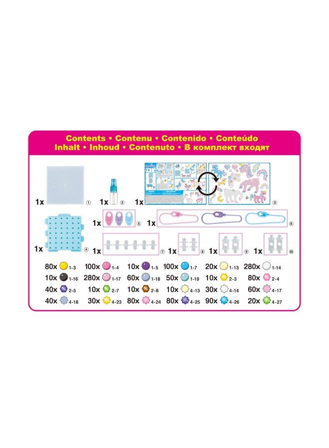 Aquabeads Mystic Unicorn Set Complete Arts & Crafts Bead Kit For Children Over 1500 Beads Three Keychains And Display Stand - Image 4