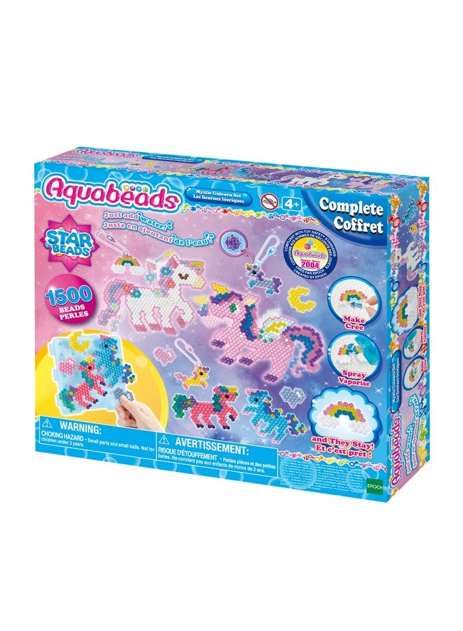 Aquabeads Mystic Unicorn Set Complete Arts & Crafts Bead Kit For Children Over 1500 Beads Three Keychains And Display Stand - Image 2