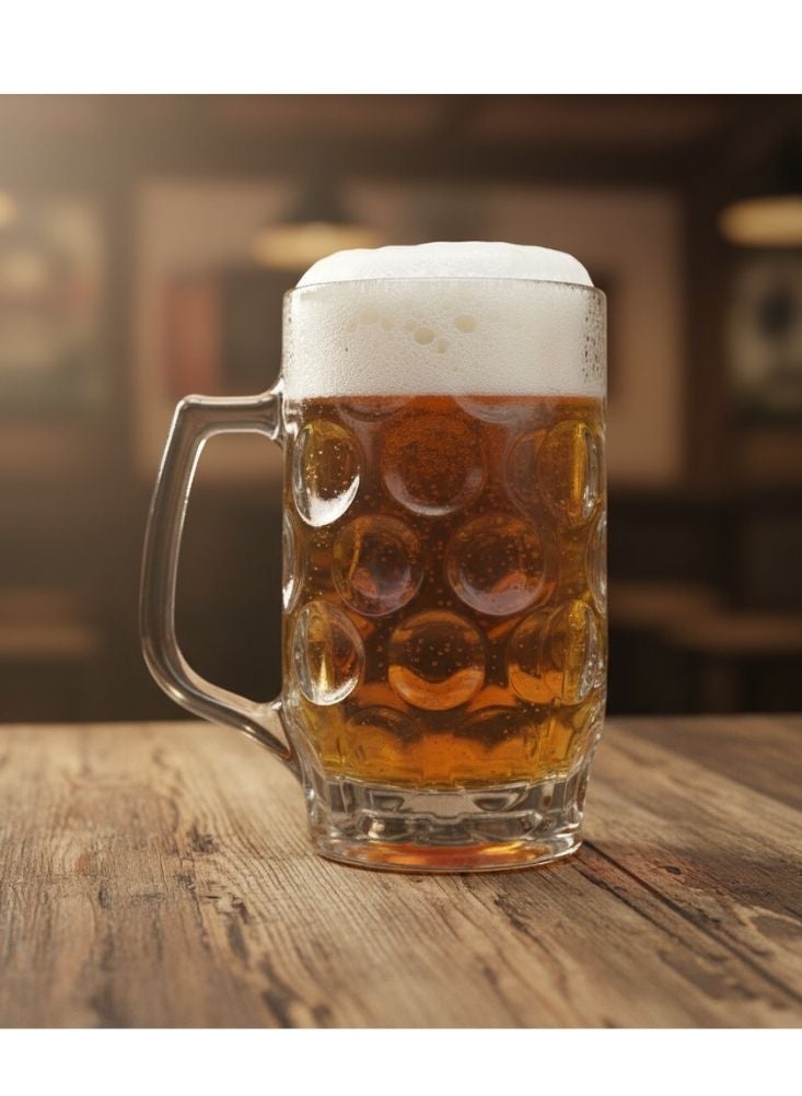 بريميم طقم بيرة مصنوع يدويًا من ثلاث قطع – أكواب زجاجية مجوفة برأس إسفنجي منحوت، بتصميم تركي - Image 3