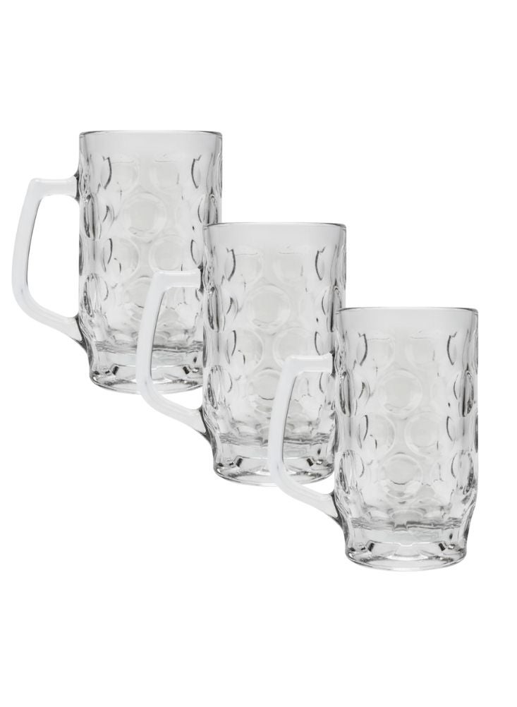 بريميم طقم بيرة مصنوع يدويًا من ثلاث قطع – أكواب زجاجية مجوفة برأس إسفنجي منحوت، بتصميم تركي - Image 2