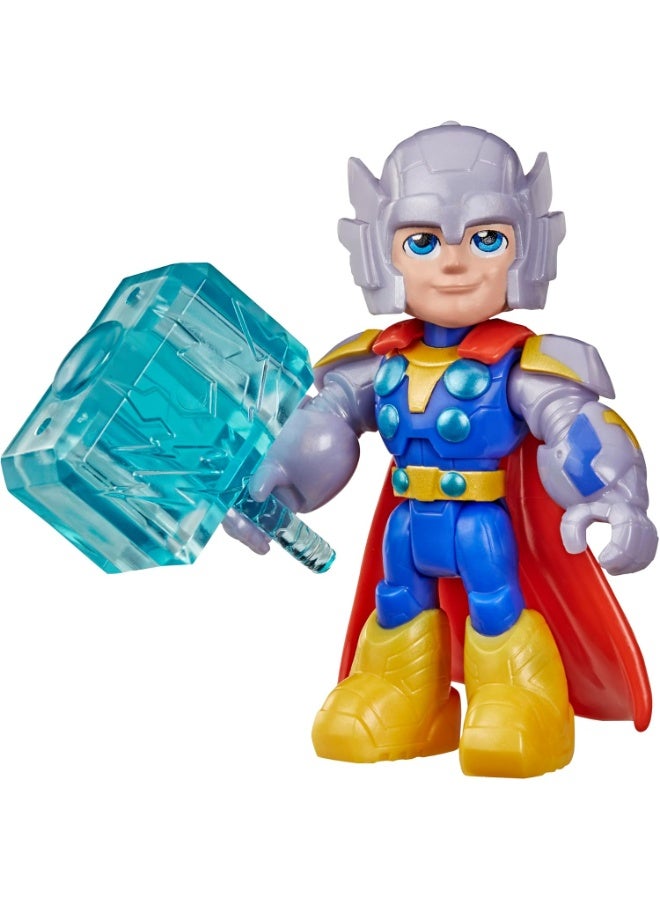 Marvel Super Hero Adventures Thor Action Figure Toy with Accessory, 3-Inch (7.6 cm) - Image 1