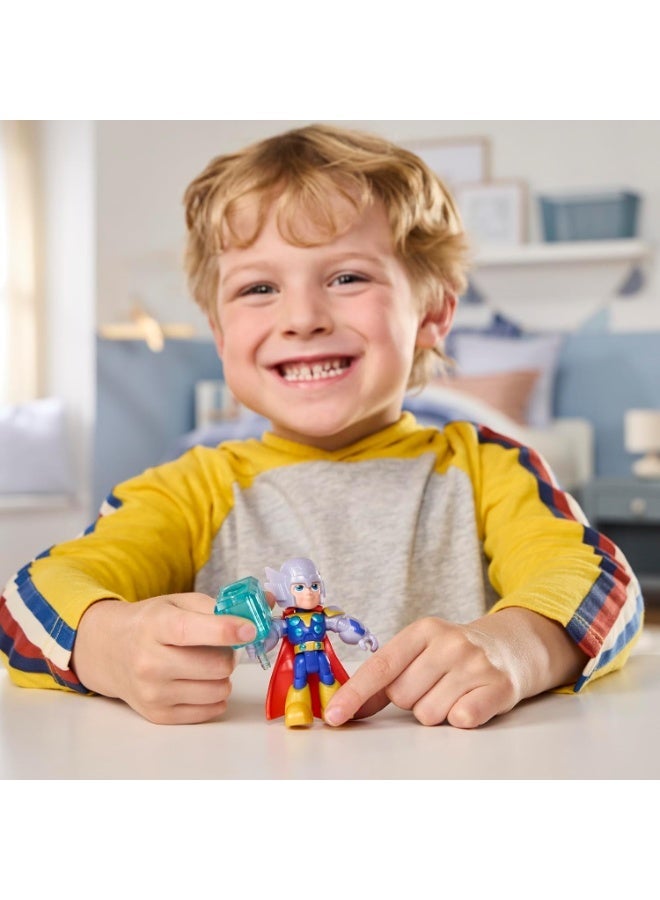 Marvel Super Hero Adventures Thor Action Figure Toy with Accessory, 3-Inch (7.6 cm) - Image 5