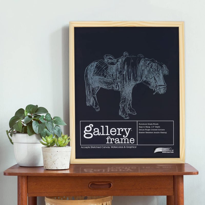 Ambiance Framing Ambiance Gallery Wood 1.5"" Deep Picture Frame - Professional Quality Frames for Stretch Canvas  Artists  Display  Home Decor  & More! - [Natural - 9x12""] - Image 3
