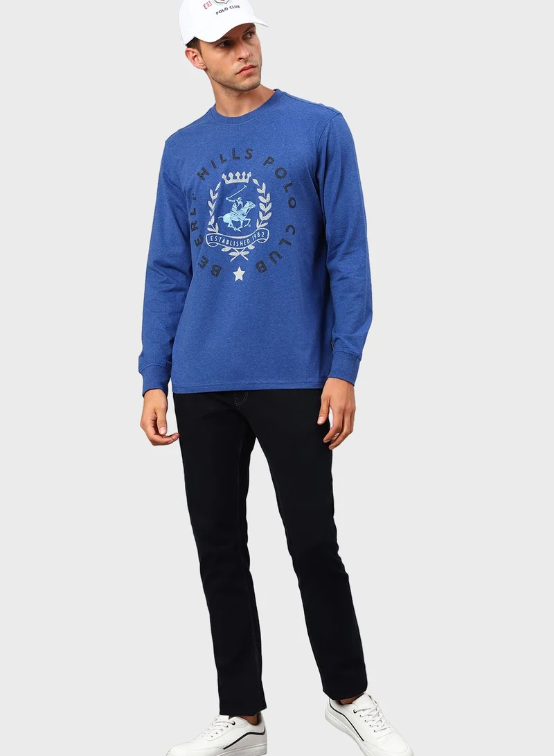 bhpoloclub Logo Crew Neck T-Shirt