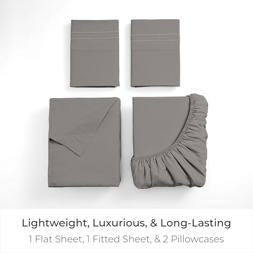 Mellanni King Sheets Set - 4 PC Iconic Collection Bedding - Hotel Luxury, Extra Soft, Cooling Bed Sheets - Wrinkle, Fade, Stain Resistant (King, Taupe) - Image 3