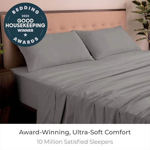 Mellanni King Sheets Set - 4 PC Iconic Collection Bedding - Hotel Luxury, Extra Soft, Cooling Bed Sheets - Wrinkle, Fade, Stain Resistant (King, Taupe) - Image 2