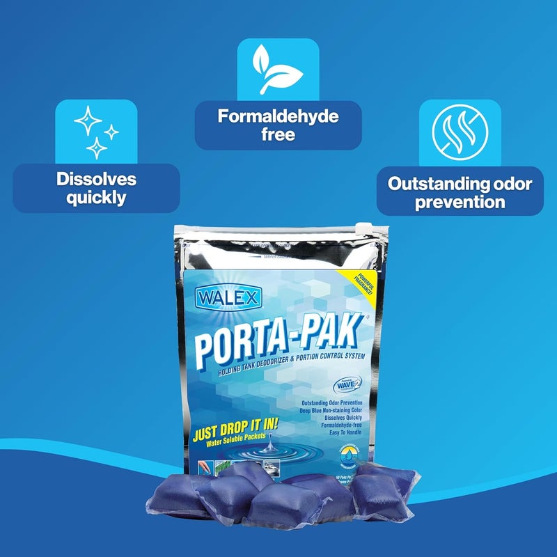 WALEX PPSGBG Porta-Pak Commercial Holding Tank Deodorizer Drop-Ins, Sunglow Scent (Pack of 50) - Image 5
