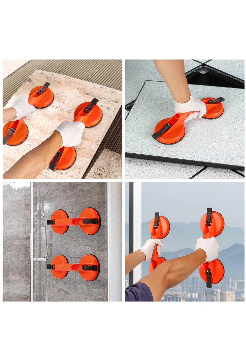 Generic Glass Suction Cups, Heavy Duty ABS Vacuum Plate Handle Glass Holder to Lift Large Glass/Tile Lifter/Moving Window,Mirror/Dent Puller(Pack of 2, Orange)  - Image 4