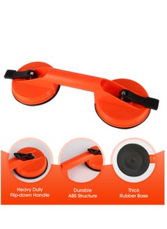 Generic Glass Suction Cups, Heavy Duty ABS Vacuum Plate Handle Glass Holder to Lift Large Glass/Tile Lifter/Moving Window,Mirror/Dent Puller(Pack of 2, Orange)  - Image 3