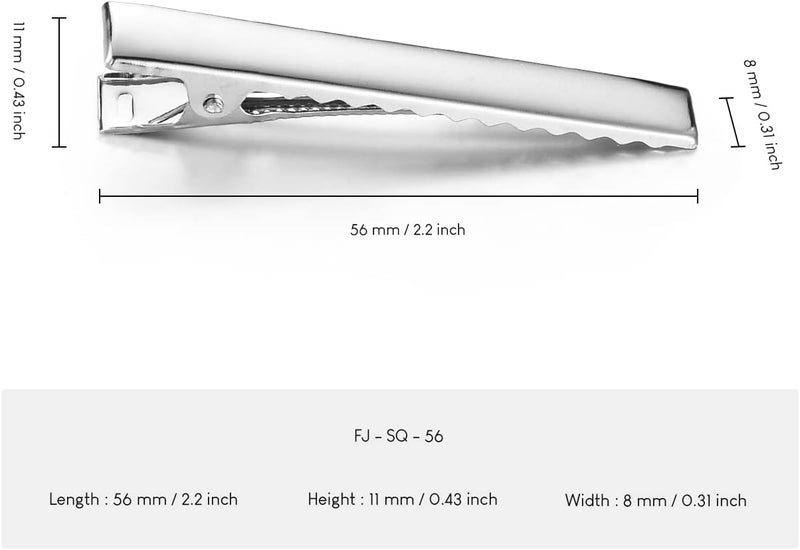 wynameleri Hair Clips Flat Single Prong Alligator Duckbill Barrette Bow 5.6cm - Image 3