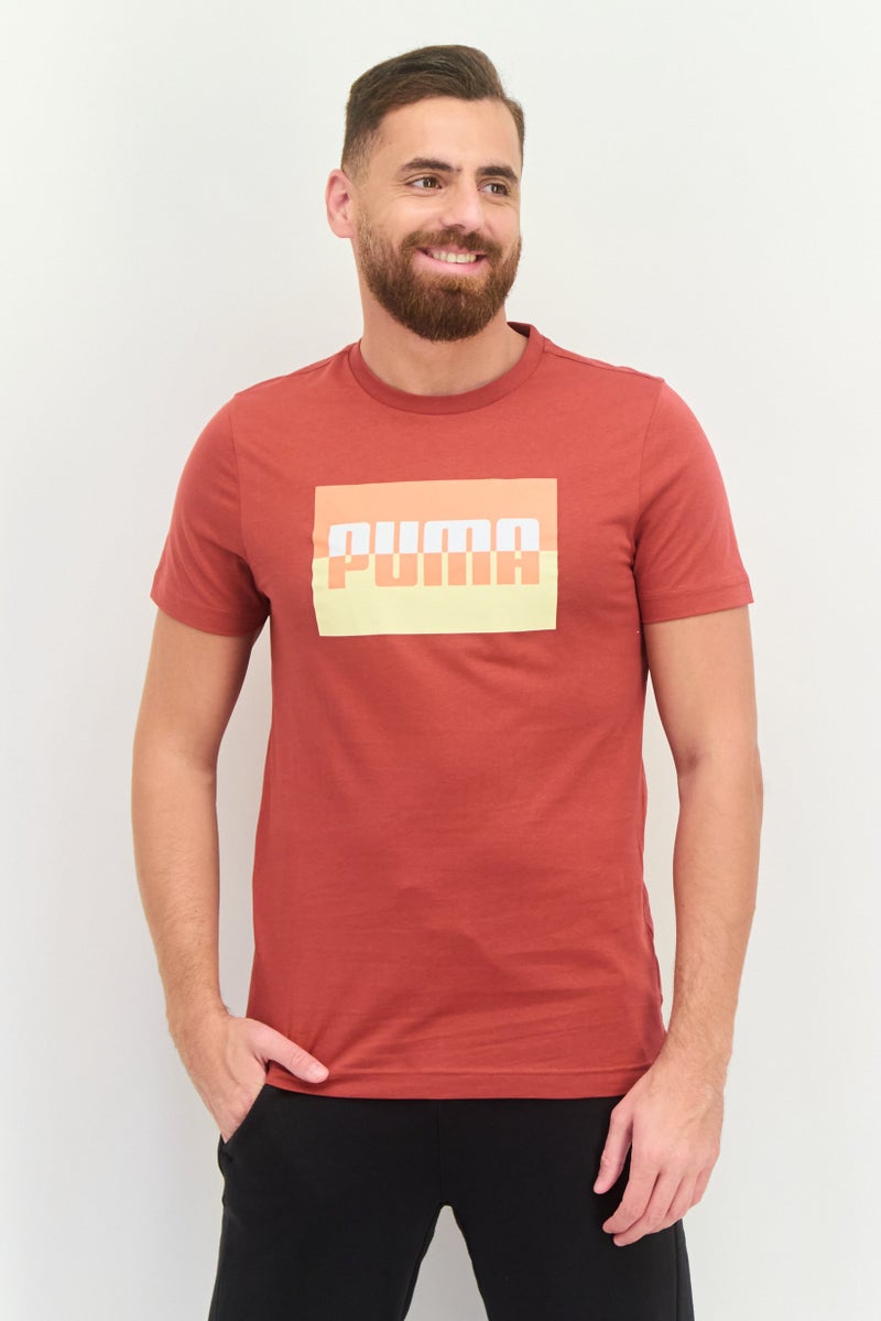 PUMA Men Sportswear Fit Short Sleeve Outdoor T-Shirt, Brown  - Image 1