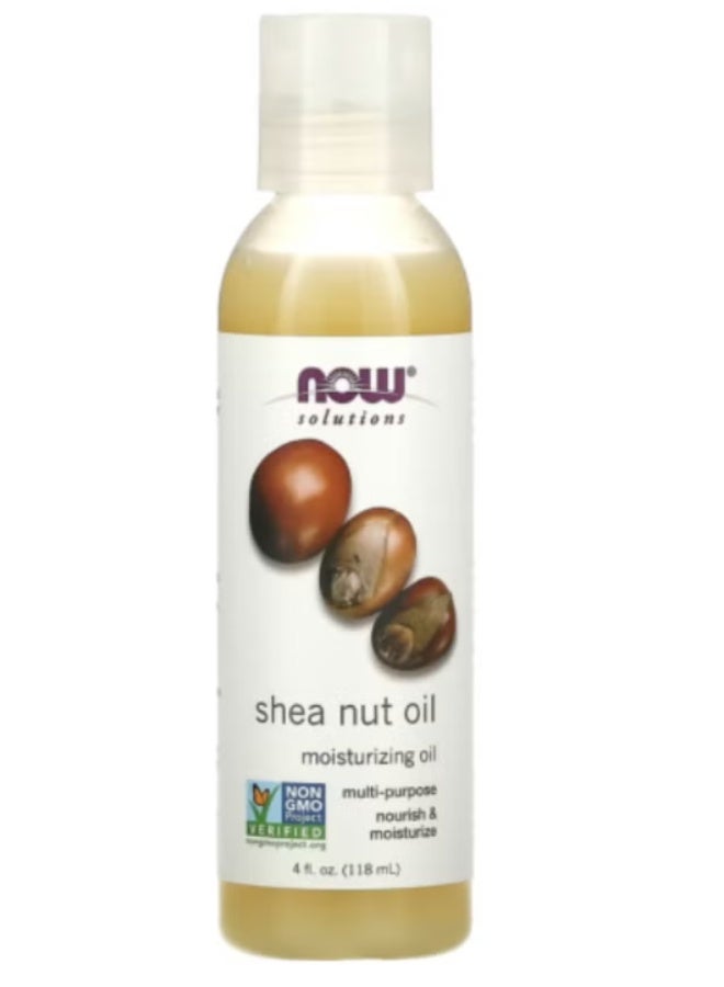now Solutions, Shea Nut Oil, Multi-Purpose Intense Moisturizing Oil for Skin, Scalp and Hair, 118ML - Image 1