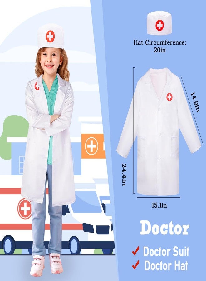 LOYO Kids Role Play Dress Up Clothes for 3-8 Years Old Play, 3 Sets Policeman/Chef/Doctor Costume for Kids And Toddlers Boys and Girls Halloween Costumes - Image 4
