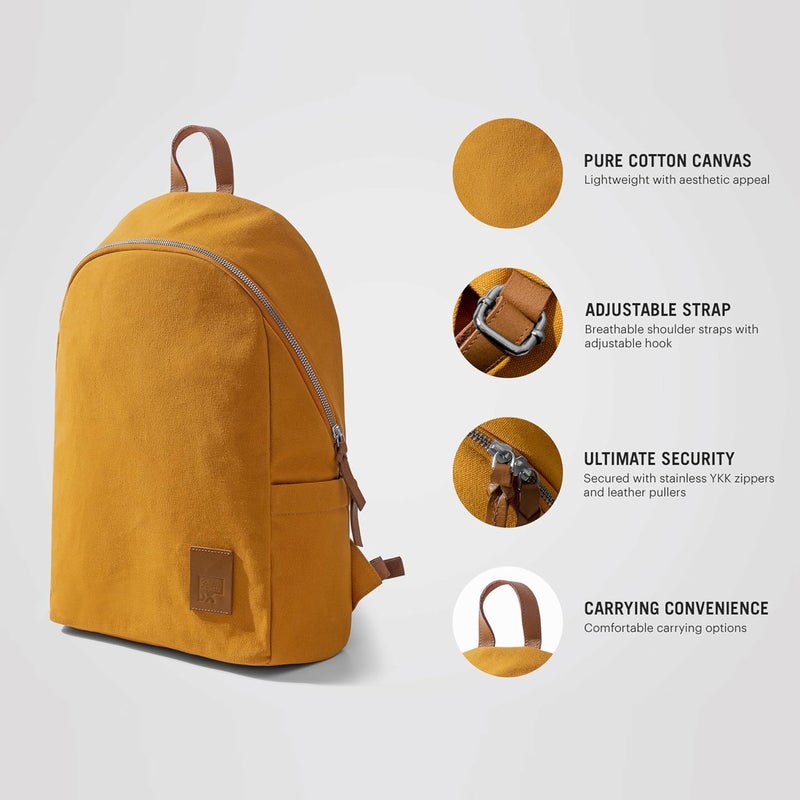 Daily Objects Pedal Everyday Casual Laptop Backpack Compatible with upto 14 inch Laptop | Unisex Travel Backpack | Made of Durable Canvas Material | Zippered Compartments with Pockets - Image 4