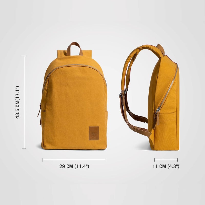 Daily Objects Pedal Everyday Casual Laptop Backpack Compatible with upto 14 inch Laptop | Unisex Travel Backpack | Made of Durable Canvas Material | Zippered Compartments with Pockets - Image 5