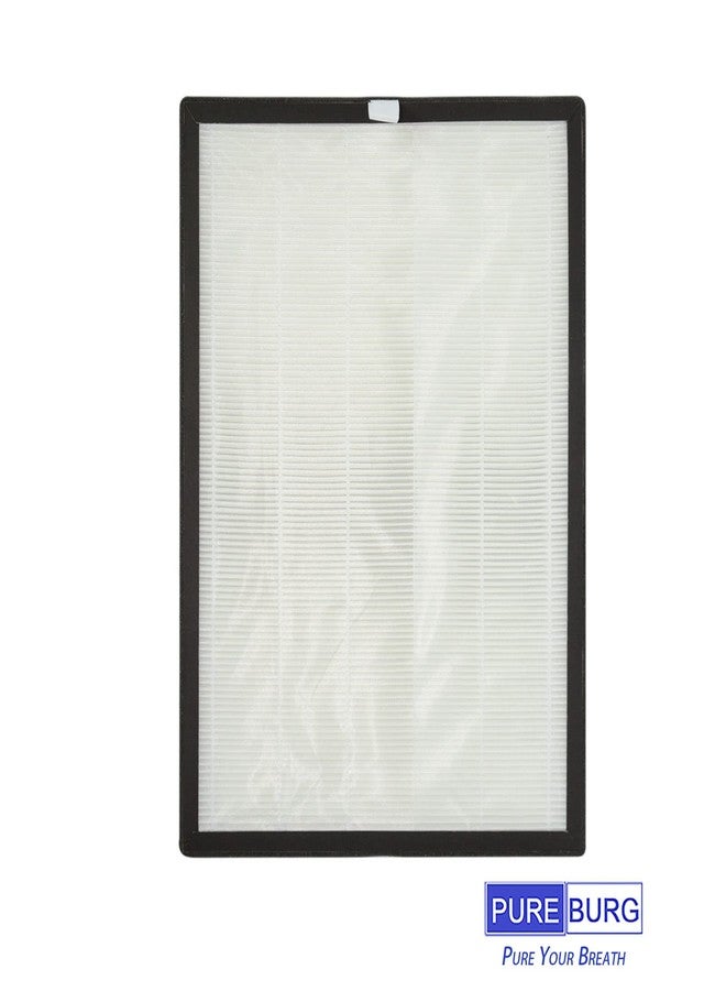 PUREBURG فلتر هواء بيوربيرج متوافق مع جهاز تنقية الهواء بوروإير 400، عبوة واحدة، فلتر H13 HEPA مع كربون نشط، 2 في 1 لتنقية الهواء من الغبار والمركبات العضوية المتطايرة، للمنزل والمطبخ - Image 2