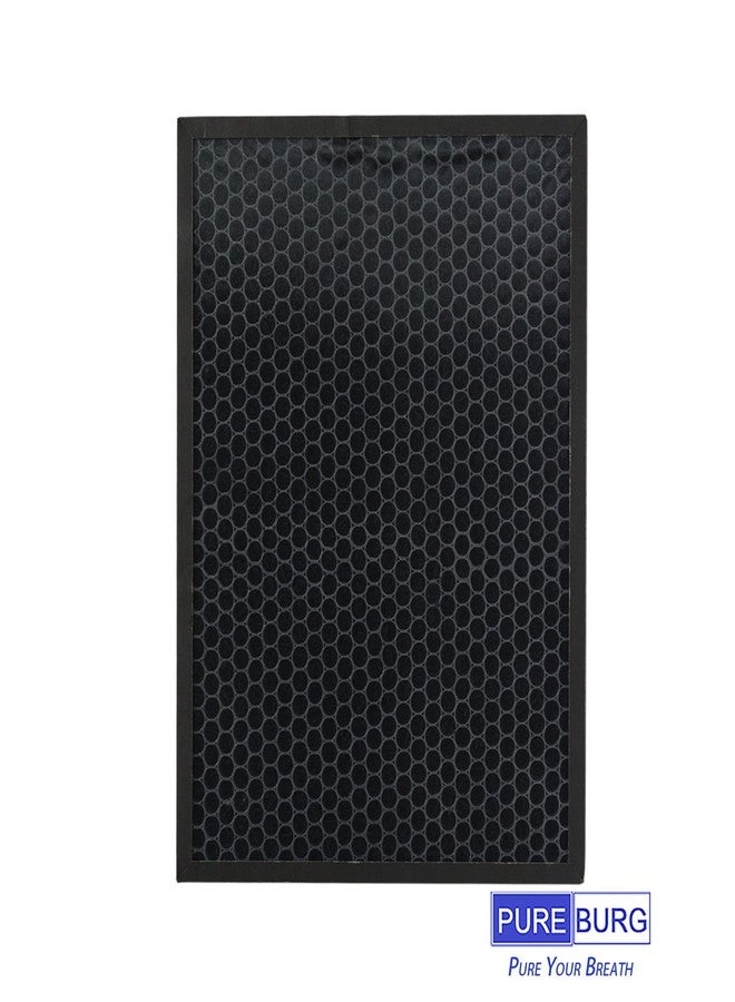 PUREBURG فلتر هواء بيوربيرج متوافق مع جهاز تنقية الهواء بوروإير 400، عبوة واحدة، فلتر H13 HEPA مع كربون نشط، 2 في 1 لتنقية الهواء من الغبار والمركبات العضوية المتطايرة، للمنزل والمطبخ - Image 3