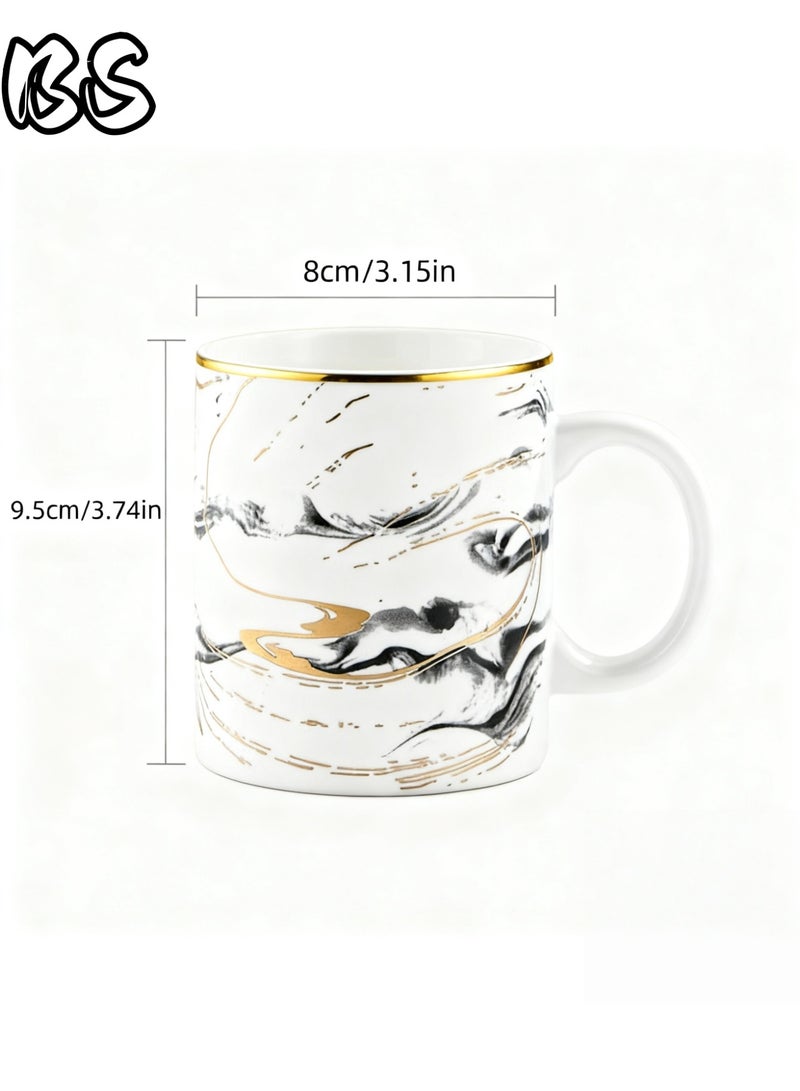 بي إس أكواب شرق أوسطية فاخرة | فناجين قهوة/شاي سيراميكية بنقوش رخامية فنية | هدايا مثالية وأدوات مائدة أنيقة، هدايا فاخرة فريدة للاستخدام المنزلي والمكتبي في الشرق الأوسط - Image 2