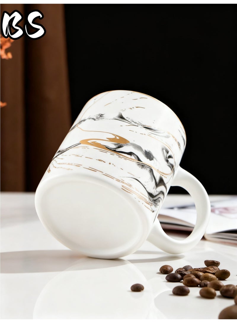 بي إس أكواب شرق أوسطية فاخرة | فناجين قهوة/شاي سيراميكية بنقوش رخامية فنية | هدايا مثالية وأدوات مائدة أنيقة، هدايا فاخرة فريدة للاستخدام المنزلي والمكتبي في الشرق الأوسط - Image 3