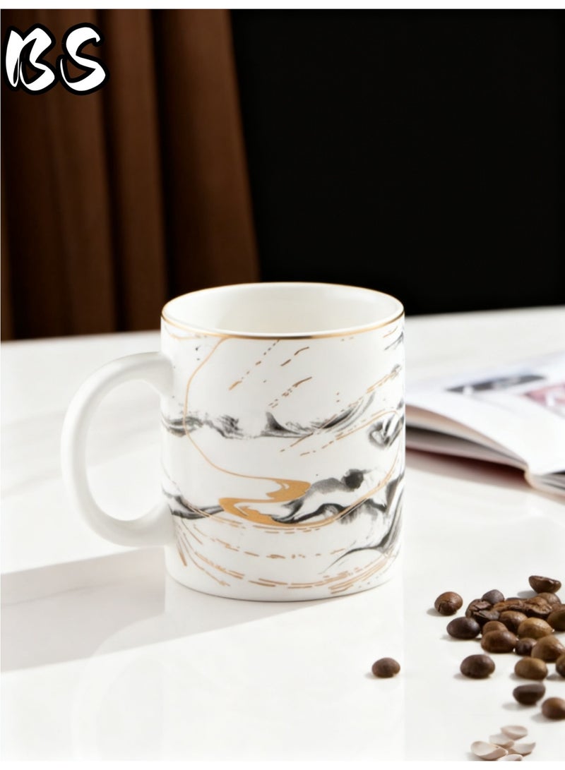 بي إس أكواب شرق أوسطية فاخرة | فناجين قهوة/شاي سيراميكية بنقوش رخامية فنية | هدايا مثالية وأدوات مائدة أنيقة، هدايا فاخرة فريدة للاستخدام المنزلي والمكتبي في الشرق الأوسط - Image 5