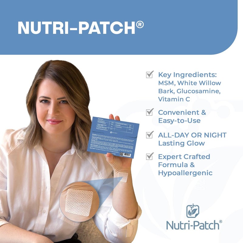 NUTRI-PATCH Inflam Topical Skin Patch | Infused with Turmeric, MSM, White Willow Bark and Vitamin C, 30 Count - Image 2