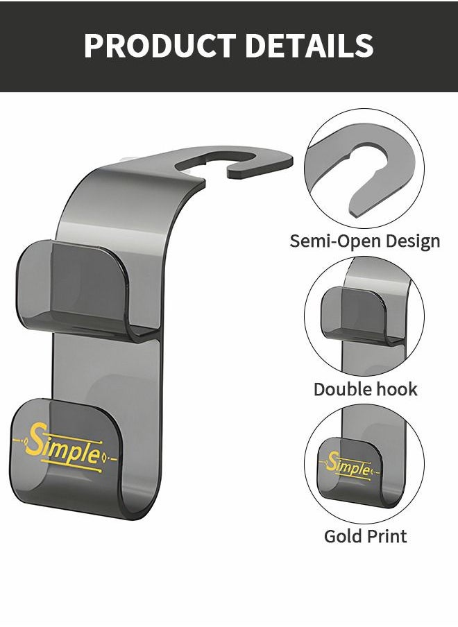 GROIC 4 Pieces Headrest Hooks for Car, Universal Multifunctional Car Back Seat Headrest Mobile Phone Holder, Car Hanger Hooks for Bag Purse Watching Movie  - Image 5
