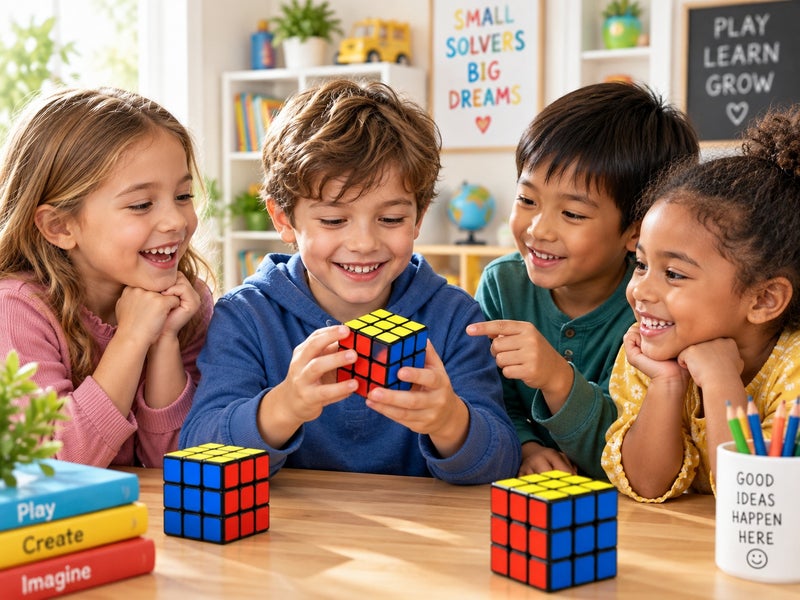 Rubik's Magic cube puzzle game for stress relief and early childhood educational development. - Image 3