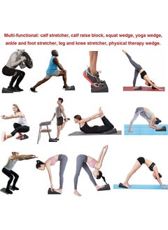 Arabest Calf Stretcher, Squat Wedge Block  Adjustable Non-Slip Squat Ramp Slant Board, Foam Foot Ankle Knee Stretcher Leg Extender for Heel Elevated Squat and Calf Raise,  Heavy Duty 3pcs  - Image 2