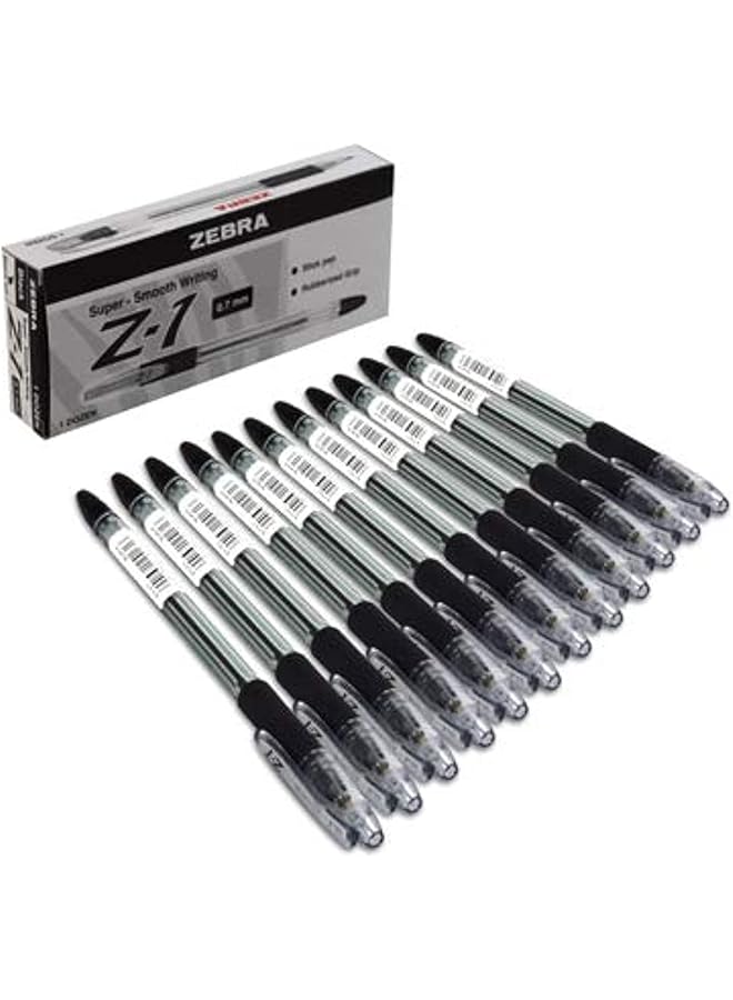 ZEBRA Z 1 Set Of Pens 12 Pens 0.7Mm Black - Image 1