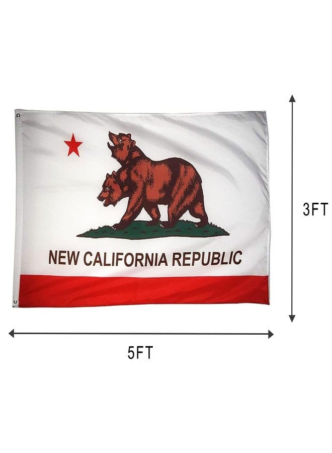 Time Roaming 3x5 Ft New California Republic Polyester Flag with Brass Grommets - Image 2