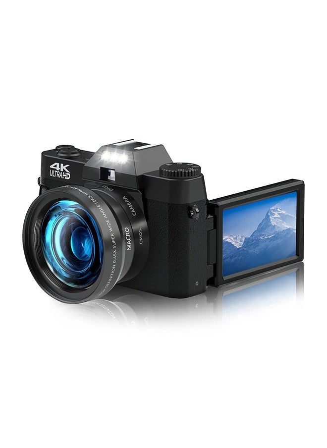 Digisand - 4K Digital Camera 75MP 16X Digital Zoom 3'' Flip Screen WiFi Web Camcorder Vintage Photography Compact Professional Video Camera with 64G Memory Card - Image 1