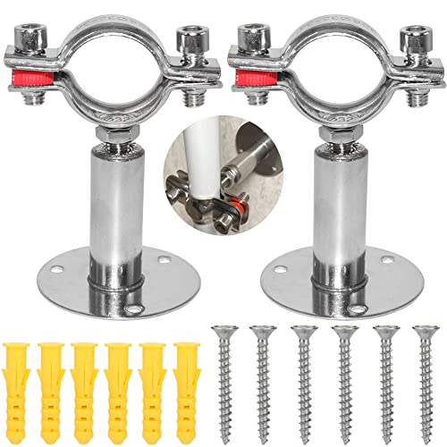 Beduan 2 Inch Stainless Steel Pipe Support Wall Ceiling Mount Pipe Strap Clamp Adjustable Pipe Bracket Holder for PVC Metal Water Pipe Tube Fitting Range 5157mm2224Height100mm200mm - Image 1