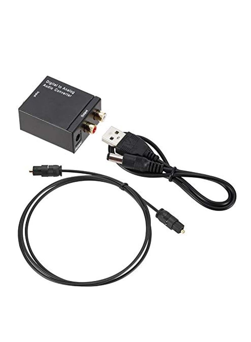 Digital to Analog Audio Converter - Optical SPDIF/Coaxial to L/R RCA & 3.5mm Jack Adapter with Optical Cable & USB Power for TV, PS4, Xbox, Blu-ray  - Image 1
