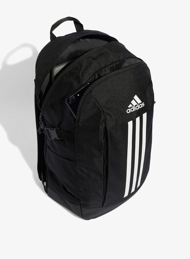 Adidas حقيبة ظهر للأولاد بطباعة شعار مع أحزمة كتف قابلة للتعديل وإغلاق بسحاب - Image 4