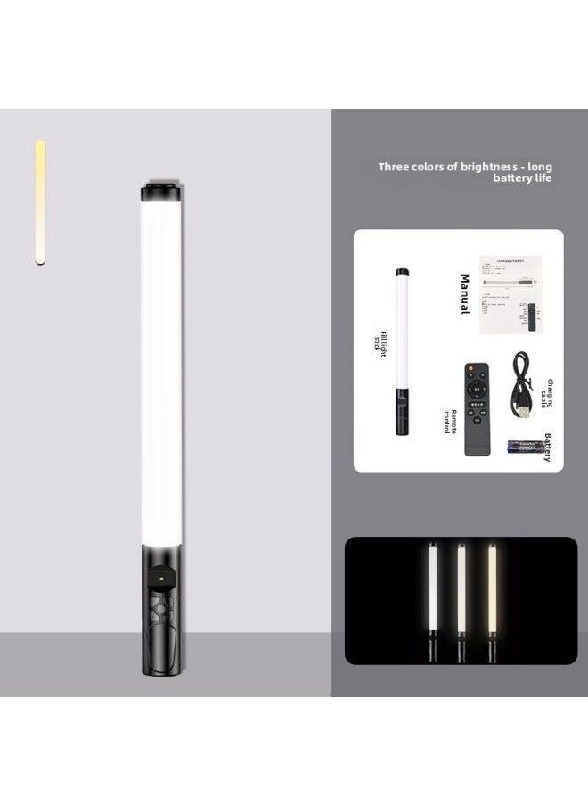 Generic - Explosions Full Color Rgb50cm Handheld Stick Lamp Remote Control Can Change Color Portable Handheld Light Stick Lamp-Light Source Color:[type B Stick Lamp-three Colors Temperature] (excluding Baffle) - Image 1