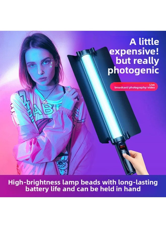 Generic - Explosions Full Color Rgb50cm Handheld Stick Lamp Remote Control Can Change Color Portable Handheld Light Stick Lamp-Light Source Color:[type B Stick Lamp-three Colors Temperature] (excluding Baffle) - Image 1