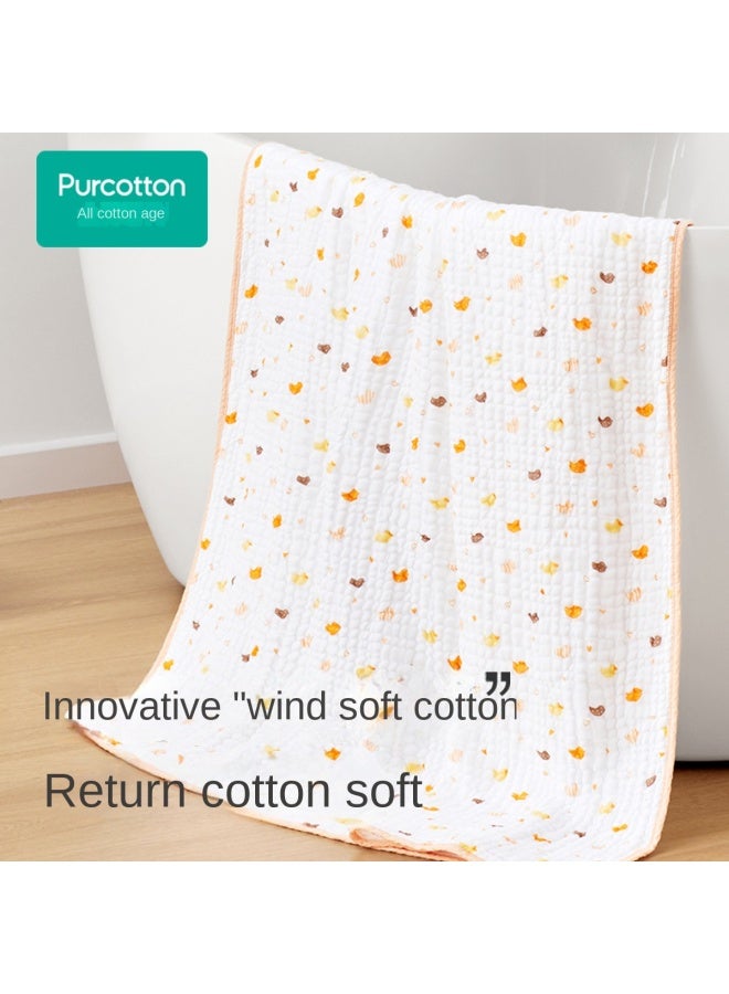 purcotton Premium Soft And Elastic Cotton】6-layer Gauze Bath Towel For Infants And Toddlers, Large Size Newborn Bathing Towel - Image 3
