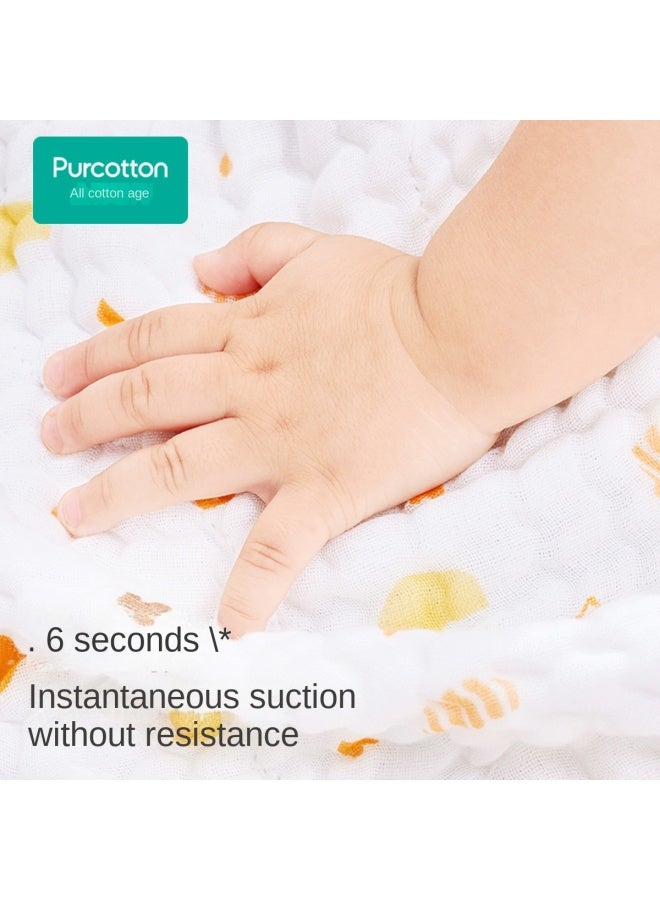 purcotton Premium Soft And Elastic Cotton】6-layer Gauze Bath Towel For Infants And Toddlers, Large Size Newborn Bathing Towel - Image 4