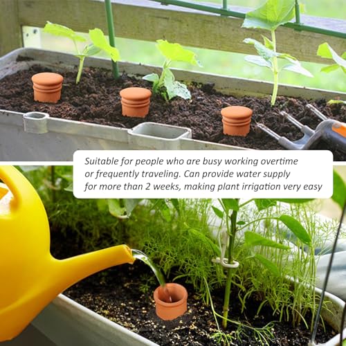 Lovely Ran Ollas 8pcs 3.1 * 6inch Terracotta Plant Watering Globes Self Watering Planter Insert Olla Terra Cotta Clay Irrigation Globes - Image 4
