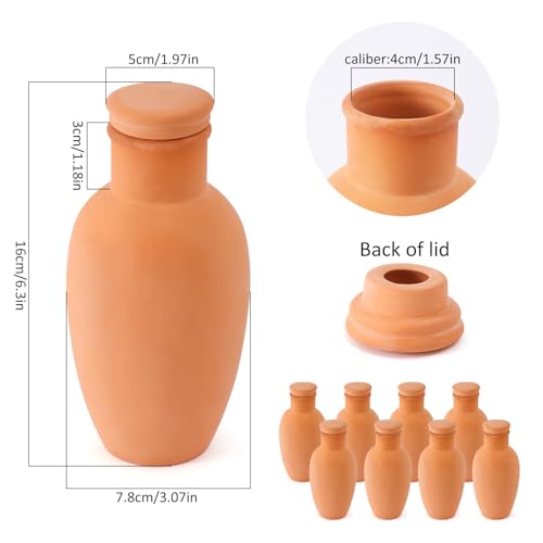 Lovely Ran Ollas 8pcs 3.1 * 6inch Terracotta Plant Watering Globes Self Watering Planter Insert Olla Terra Cotta Clay Irrigation Globes - Image 2