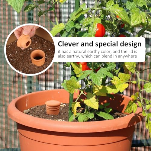 Lovely Ran Ollas 8pcs 3.1 * 6inch Terracotta Plant Watering Globes Self Watering Planter Insert Olla Terra Cotta Clay Irrigation Globes - Image 3