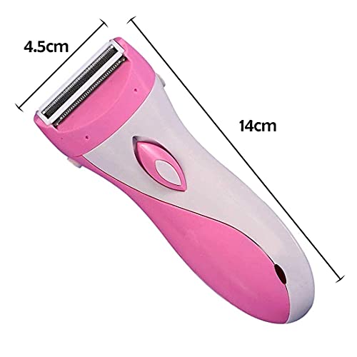 Dealsure Hair Removal Machine | Rechargeable Double Razor for Underarms, Bikini Line, Hands & Legs | Gentle Bikini Trimmer For Woman | Cordless & Portable | White & Pink - Image 4