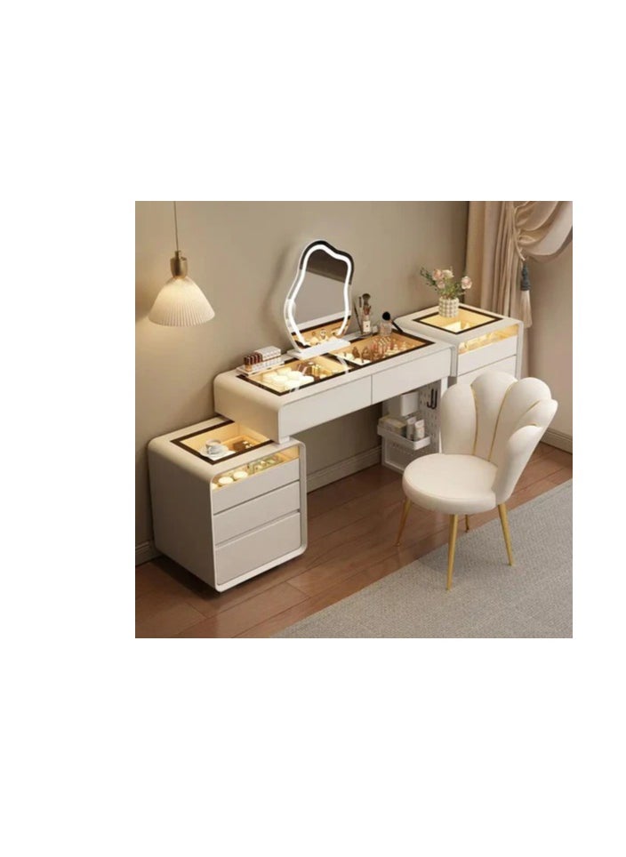Cool Baby Modern Vanity Table Set with LED Mirror and Chair .Stylish Bedroom Dressing Table  - Image 1