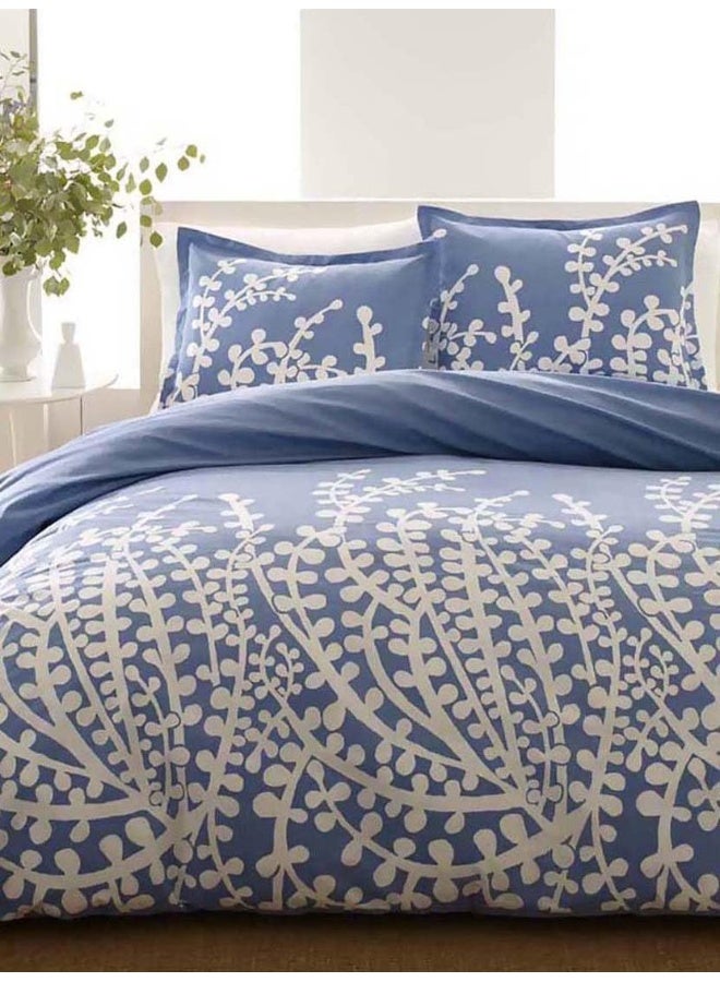 City Scene Branches French Blue, Full/Queen