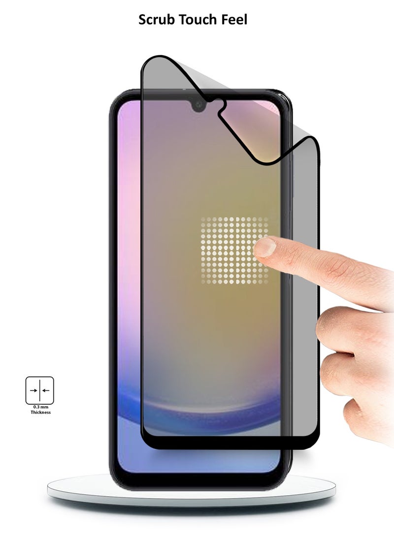 Wtech Samsung Galaxy A25 5G 2023 Nano Ceramic Full Glue Full Cover Matte Flexible Screen Protector (MSCNMN) - Clear/Black - Image 5