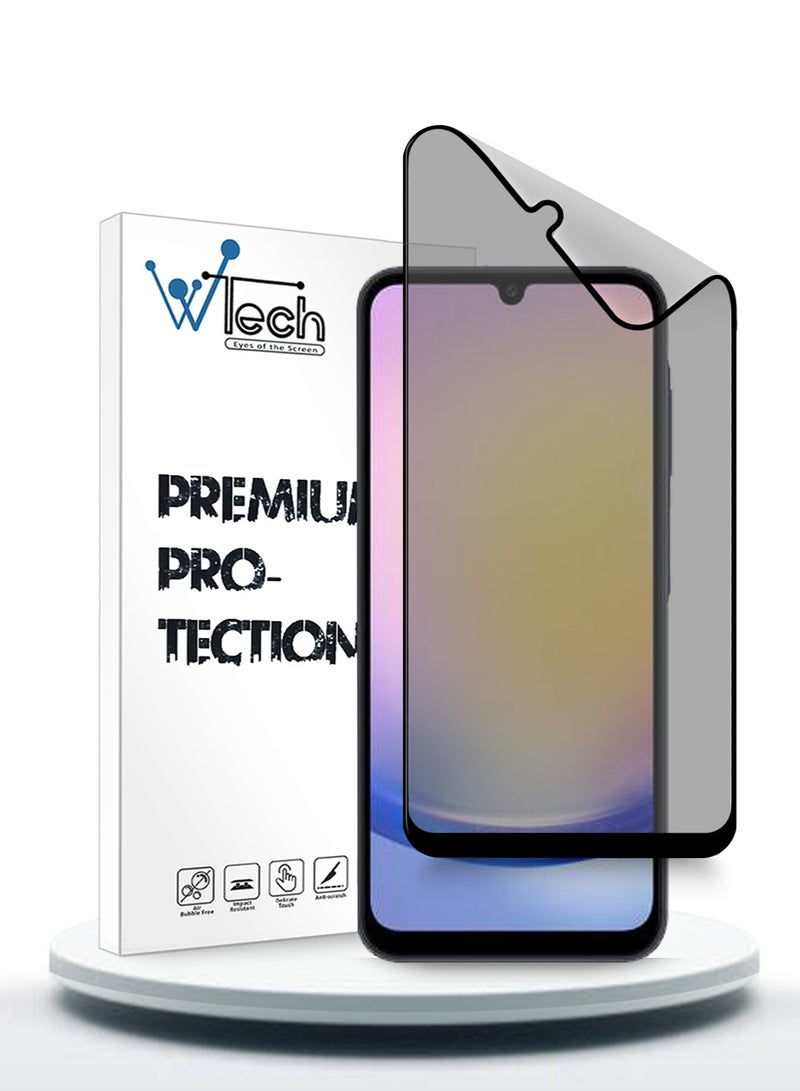 Wtech Samsung Galaxy A25 5G 2023 Nano Ceramic Full Glue Full Cover Matte Flexible Screen Protector (MSCNMN) - Clear/Black - Image 1