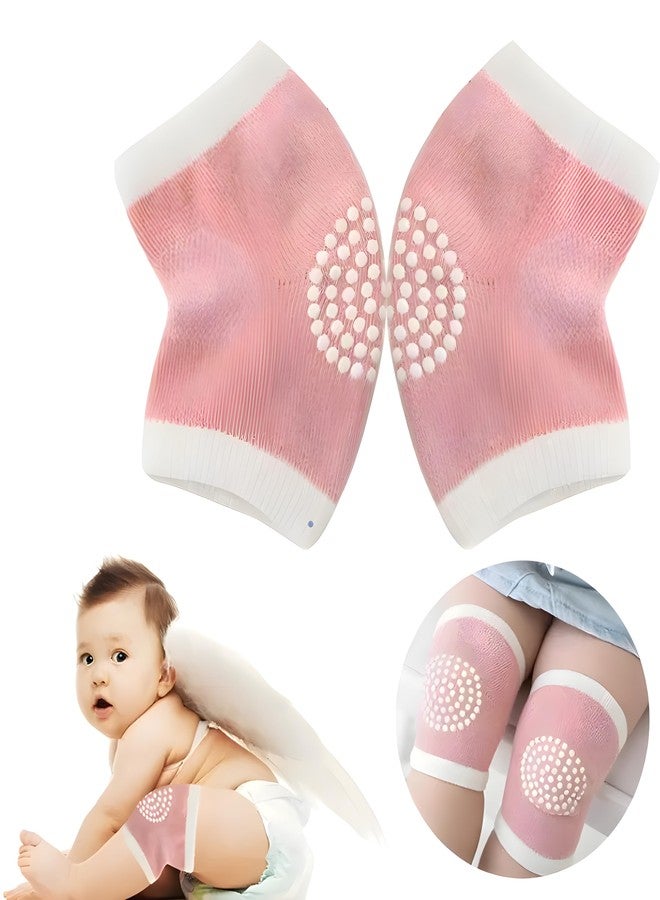 Jinila Baby Knee Socks Comfortable Knee and Elbow Socks For Crawling Stretchable Anti-Slip Soft Cotton Safety Protection For Baby Kids (5 Pair, Pink Color) - Image 2