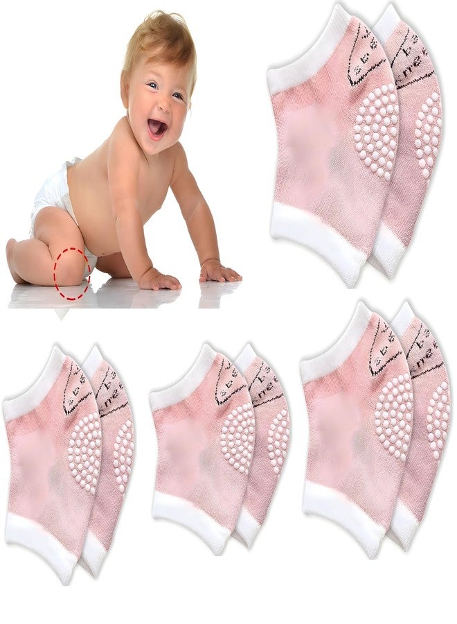 Jinila Baby Knee Socks Comfortable Knee and Elbow Socks For Crawling Stretchable Anti-Slip Soft Cotton Safety Protection For Baby Kids (5 Pair, Pink Color) - Image 1
