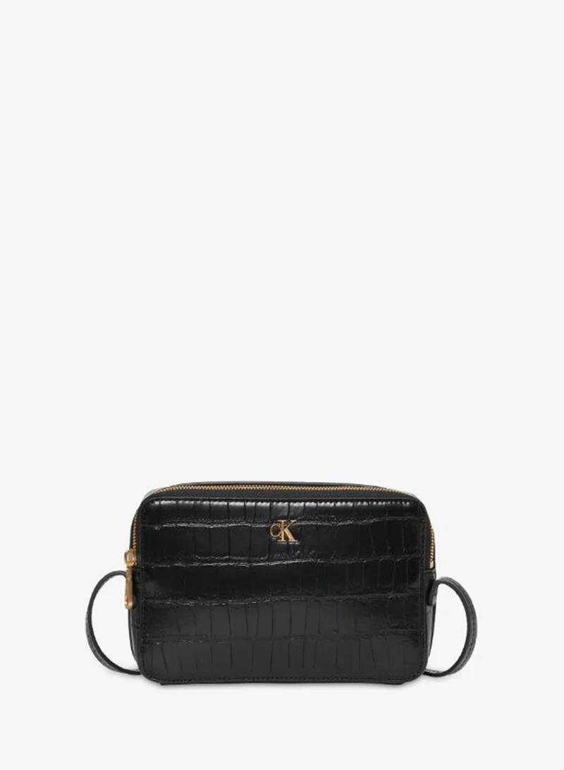 CALVIN KLEIN Croco effect shoulder bag
